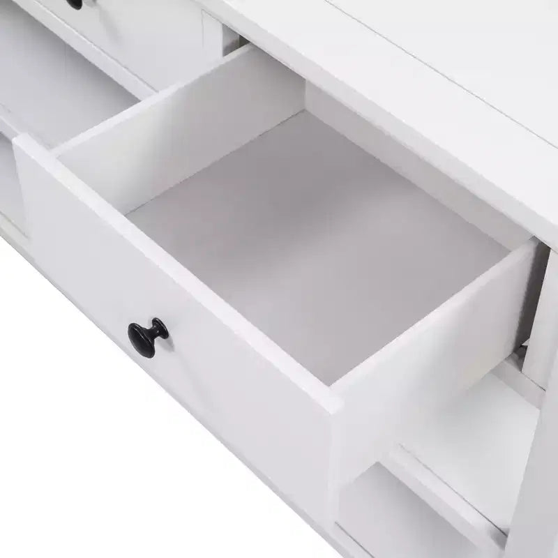 Console Whisen Modern Design avec 3 tiroirs et 2 étagères ouvertes