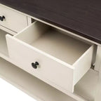 Console Whisen Modern Design avec 3 tiroirs et 2 étagères ouvertes