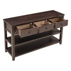 Console Whisen Modern Design avec 3 tiroirs et 2 étagères ouvertes