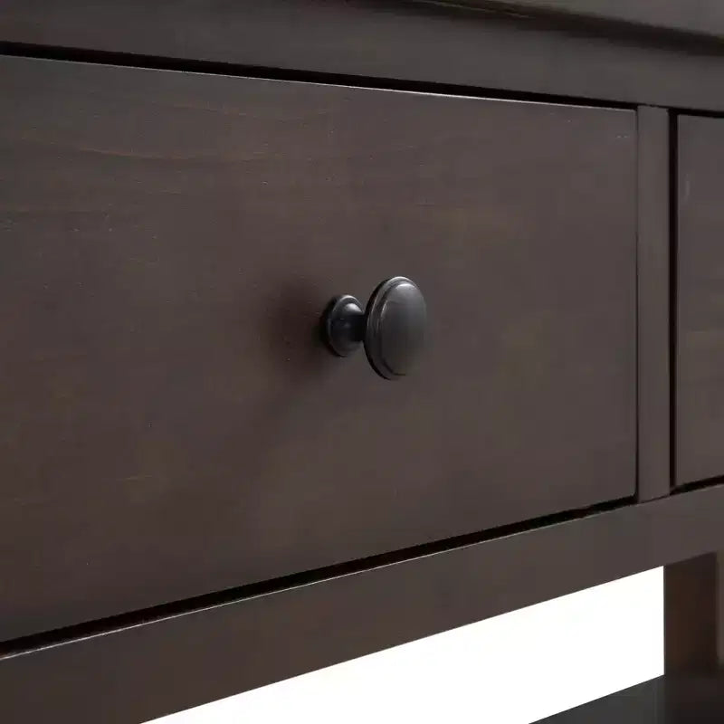 Console Whisen Modern Design avec 3 tiroirs et 2 étagères ouvertes