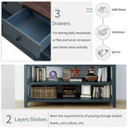 Console Whisen Modern Design avec 3 tiroirs et 2 étagères ouvertes