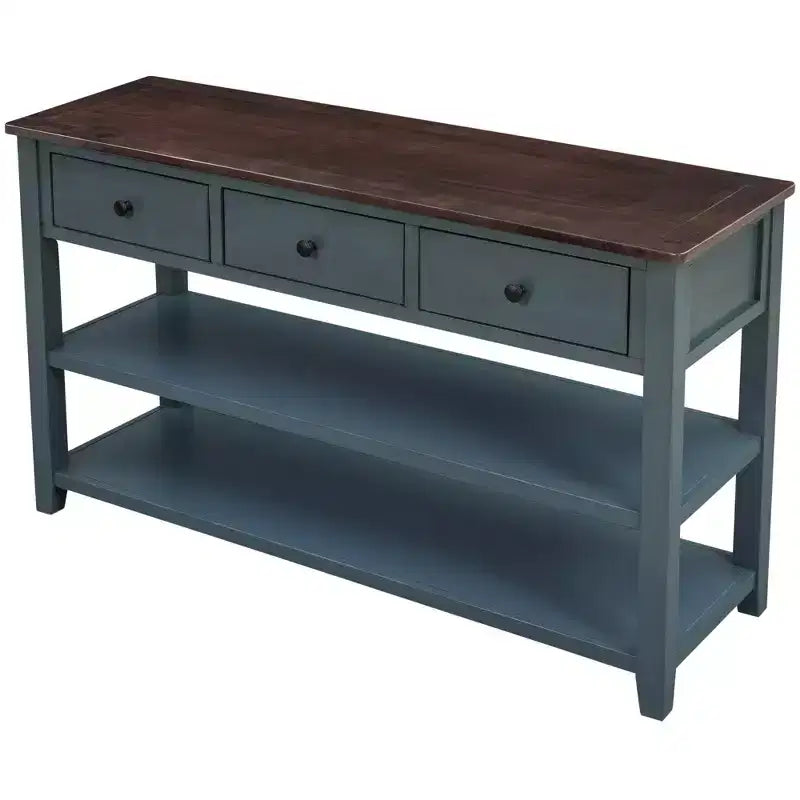 Console Whisen Modern Design avec 3 tiroirs et 2 étagères ouvertes