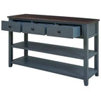 Console Whisen Modern Design avec 3 tiroirs et 2 étagères ouvertes
