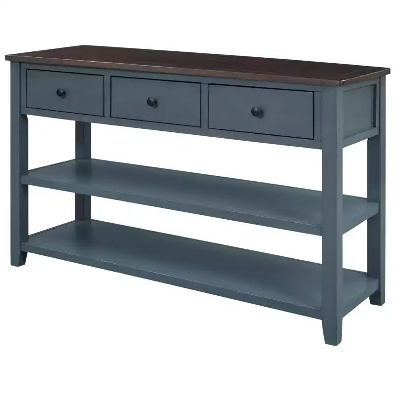Console Whisen Modern Design avec 3 tiroirs et 2 étagères ouvertes