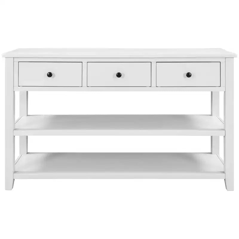 Console Whisen Modern Design avec 3 tiroirs et 2 étagères ouvertes