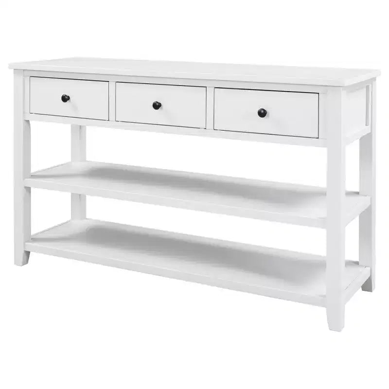 Console Whisen Modern Design avec 3 tiroirs et 2 étagères ouvertes