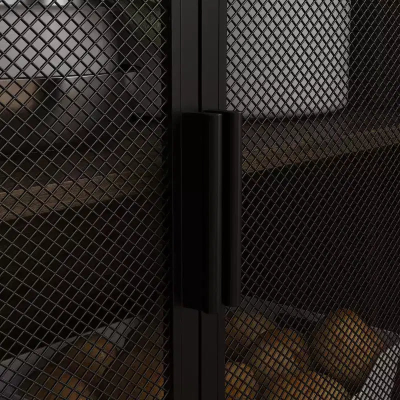 Buffet de cuisine multifonctionnel Famapy Marron effet bois avec étagère suspendue et étagère de présentation