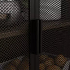 Buffet de cuisine multifonctionnel Famapy Marron effet bois avec étagère suspendue et étagère de présentation