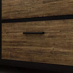 Buffet de cuisine multifonctionnel Famapy Marron effet bois avec étagère suspendue et étagère de présentation