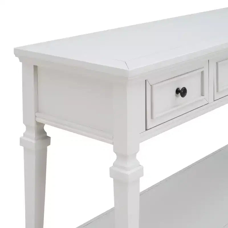 Console Whisen de style rétro classique avec 3 tiroirs supérieurs et étagère ouverte