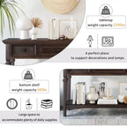 Console Whisen de style rétro classique avec 3 tiroirs supérieurs et étagère ouverte