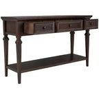 Console Whisen de style rétro classique avec 3 tiroirs supérieurs et étagère ouverte
