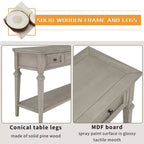 Console Whisen de style rétro classique avec 3 tiroirs supérieurs et étagère ouverte