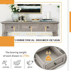 Console Whisen de style rétro classique avec 3 tiroirs supérieurs et étagère ouverte