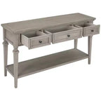 Console Whisen de style rétro classique avec 3 tiroirs supérieurs et étagère ouverte