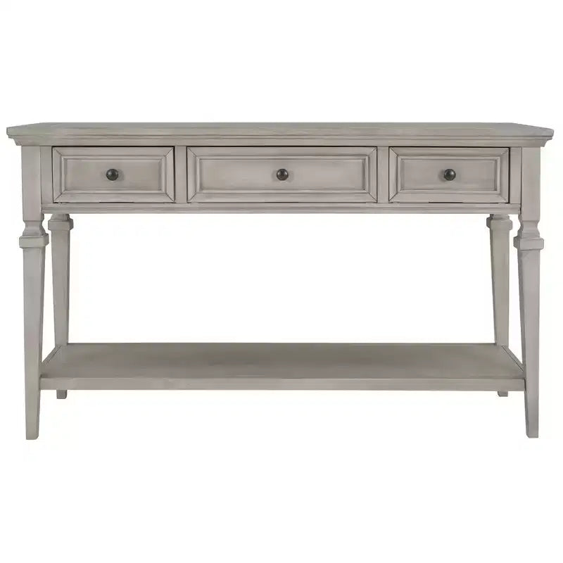 Console Whisen de style rétro classique avec 3 tiroirs supérieurs et étagère ouverte