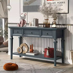 Console Whisen de style rétro classique avec 3 tiroirs supérieurs et étagère ouverte