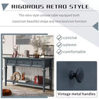 Console Whisen de style rétro classique avec 3 tiroirs supérieurs et étagère ouverte