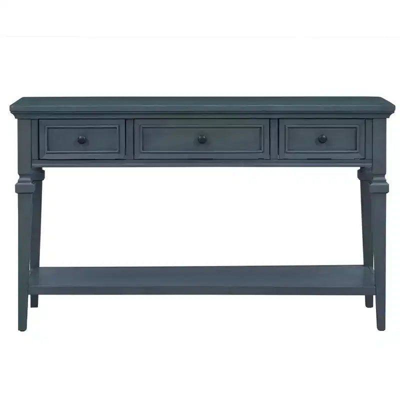 Console Whisen de style rétro classique avec 3 tiroirs supérieurs et étagère ouverte