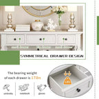 Console Whisen de style rétro classique avec 3 tiroirs supérieurs et étagère ouverte