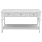 Console Whisen de style rétro classique avec 3 tiroirs supérieurs et étagère ouverte