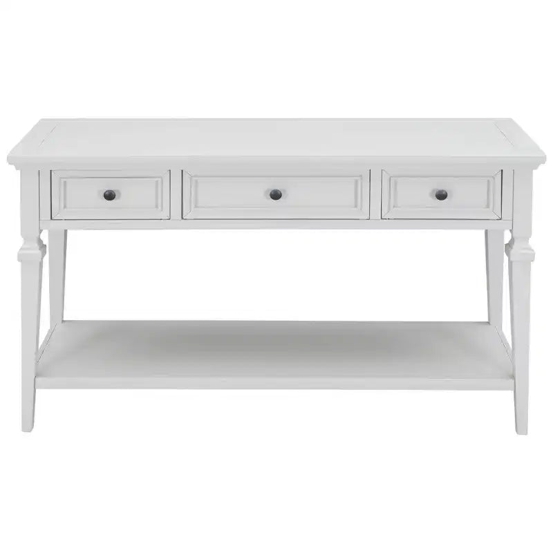 Console Whisen de style rétro classique avec 3 tiroirs supérieurs et étagère ouverte