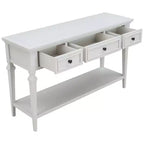 Console Whisen de style rétro classique avec 3 tiroirs supérieurs et étagère ouverte