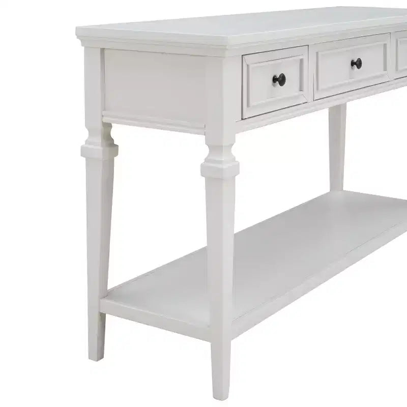 Console Whisen de style rétro classique avec 3 tiroirs supérieurs et étagère ouverte