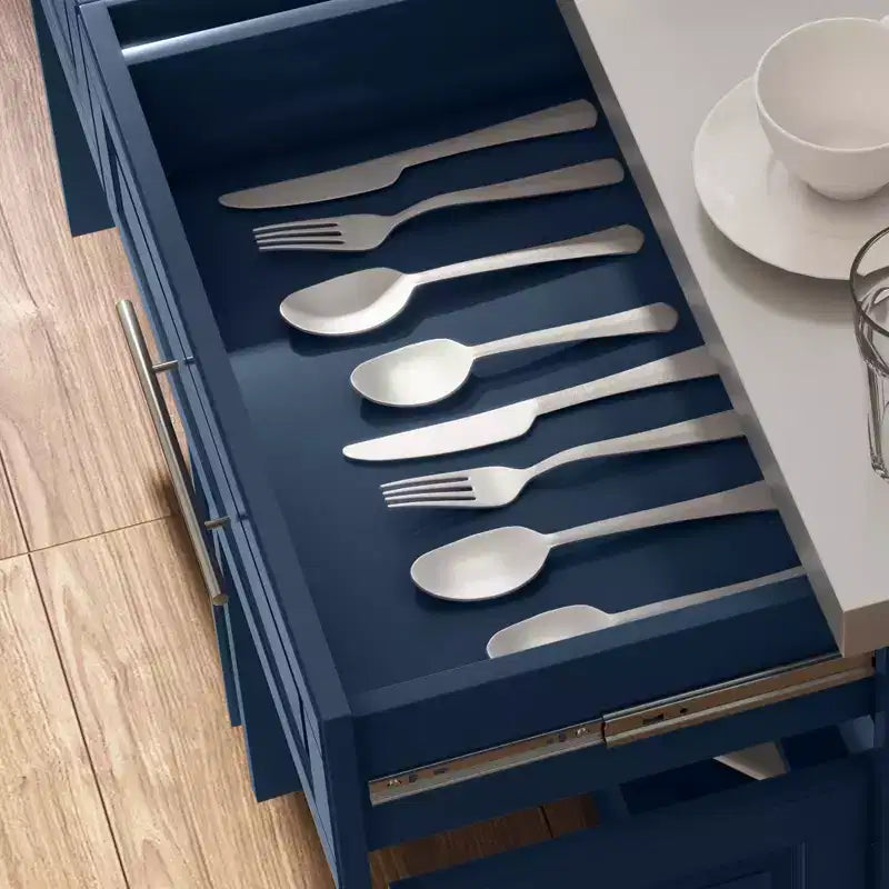 Chariot de cuisine roulant HOMCOM avec roulettes, Chariot de cuisine portable avec plateau en acier inoxydable, 2 tiroirs, porte-épices, porte-couteaux et porte-serviettes
