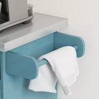 Chariot de cuisine roulant HOMCOM avec roulettes, Chariot de cuisine portable avec plateau en acier inoxydable, 2 tiroirs, porte-épices, porte-couteaux et porte-serviettes