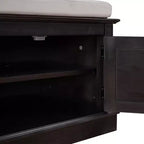 Banc de rangement Whisen de style classique avec 4 portes et des étagères réglables