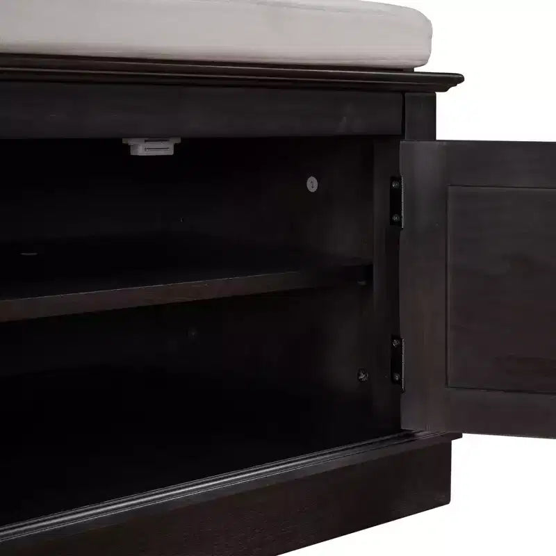 Banc de rangement Whisen de style classique avec 4 portes et des étagères réglables