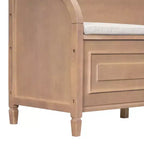 Banc de rangement multifonctionnel de style rustique Whisen pour entrée avec espace de rangement caché et charnière de sécurité