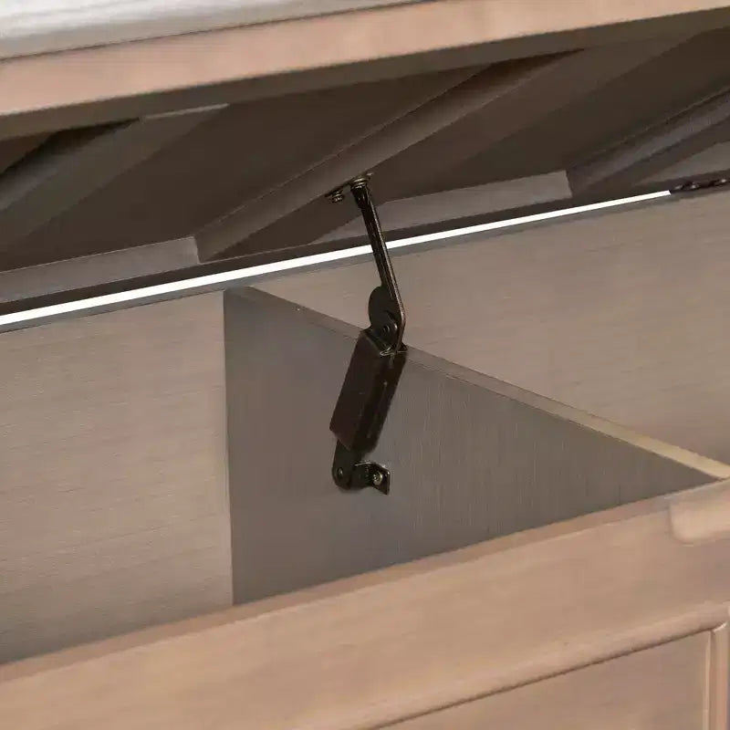 Banc de rangement multifonctionnel de style rustique Whisen pour entrée avec espace de rangement caché et charnière de sécurité