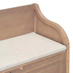 Banc de rangement multifonctionnel de style rustique Whisen pour entrée avec espace de rangement caché et charnière de sécurité