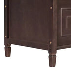 Banc de rangement multifonctionnel de style rustique Whisen pour entrée avec espace de rangement caché et charnière de sécurité