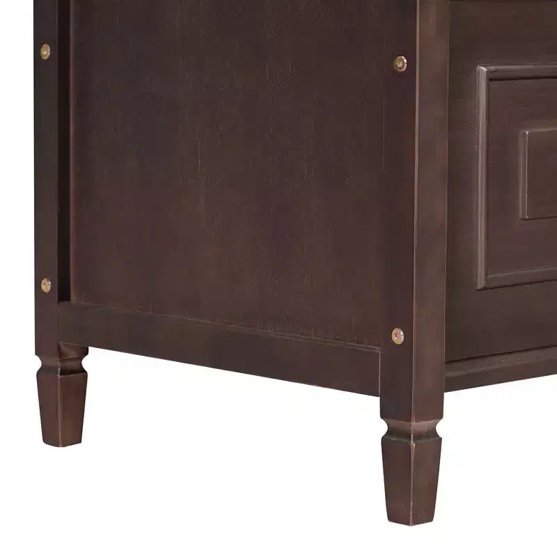 Banc de rangement multifonctionnel de style rustique Whisen pour entrée avec espace de rangement caché et charnière de sécurité