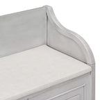 Banc de rangement multifonctionnel de style rustique Whisen pour entrée avec espace de rangement caché et charnière de sécurité