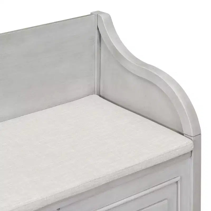 Banc de rangement multifonctionnel de style rustique Whisen pour entrée avec espace de rangement caché et charnière de sécurité