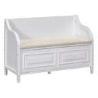 Banc de rangement multifonctionnel de style rustique Whisen pour entrée avec espace de rangement caché et charnière de sécurité