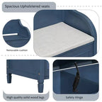 Banc de rangement multifonctionnel de style rustique Whisen pour entrée avec espace de rangement caché et charnière de sécurité