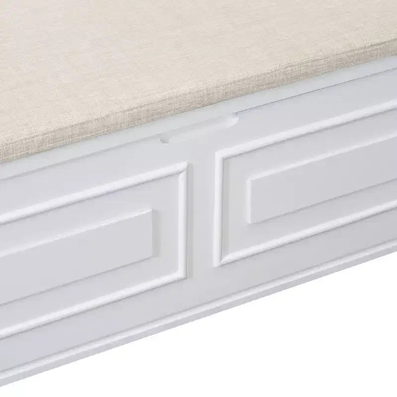 Banc de rangement multifonctionnel de style rustique Whisen pour entrée avec espace de rangement caché et charnière de sécurité