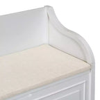 Banc de rangement multifonctionnel de style rustique Whisen pour entrée avec espace de rangement caché et charnière de sécurité