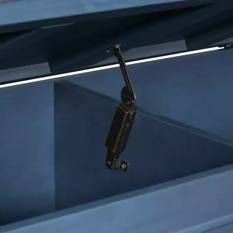 Banc de rangement multifonctionnel de style rustique Whisen pour entrée avec espace de rangement caché et charnière de sécurité