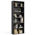 JIONJOY Industrial 6 Shelf Bookcase - Large 63 Inch Tall Floor Standing Open Bookshelf