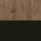 HomeStockTête de lit Munich Chêne vieilli rustique et noir mat