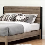 HomeStockTête de lit Munich Chêne vieilli rustique et noir mat