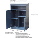 Meuble de rangement pour chaussures Kings Brand Furniture Lily à 2 portes, Gris