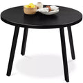 Best Choice Products Table de salle à manger ronde de 35,5 po de style moderne du milieu du siècle avec pieds en acier et pieds réglables