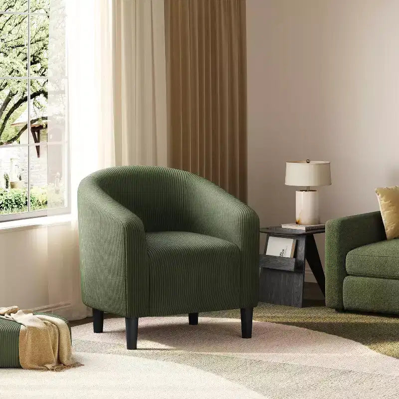 Fauteuil d'appoint Yaheetech en forme de tonneau avec revêtement pour salon